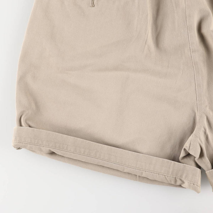 Ralph Lauren POLO by Ralph Lauren ANDREW SHORT Two-pleat chino shorts, short pants, men's size W37 cotton Beige type Vintage Second Hand