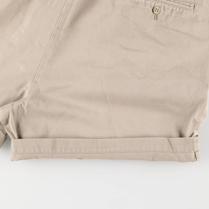 Ralph Lauren POLO by Ralph Lauren ANDREW SHORT Two-pleat chino shorts, short pants, men's size W37 cotton Beige type Vintage Second Hand