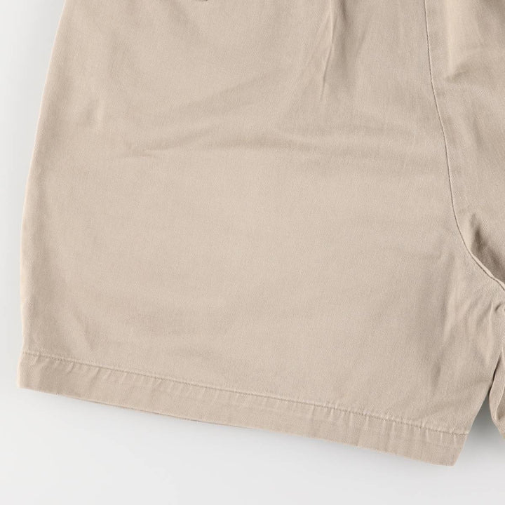 Ralph Lauren POLO by Ralph Lauren ANDREW SHORT Two-pleat chino shorts, short pants, men's size W37 cotton Beige type Vintage Second Hand