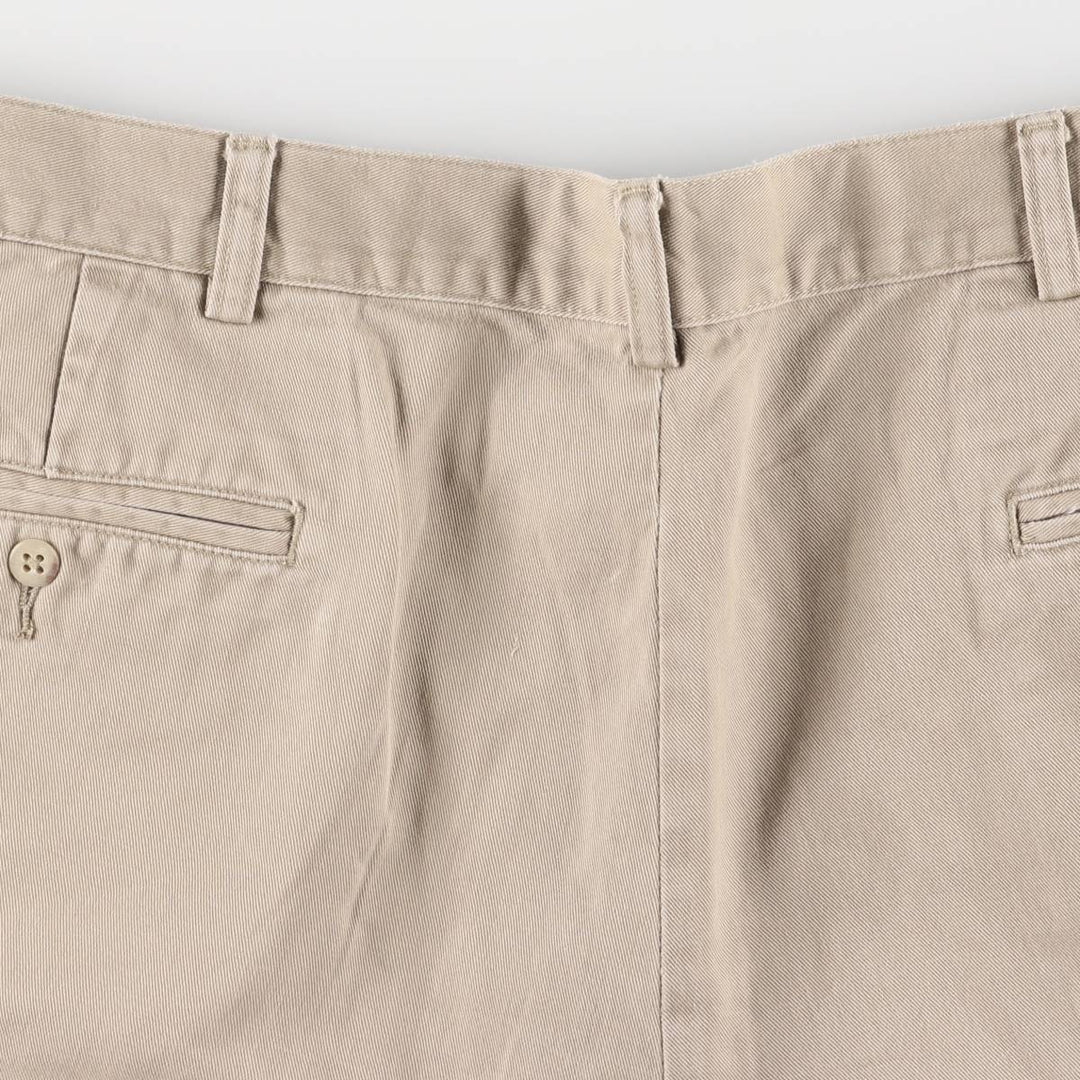 Ralph Lauren POLO by Ralph Lauren ANDREW SHORT Two-pleat chino shorts, short pants, men's size W37 cotton Beige type Vintage Second Hand