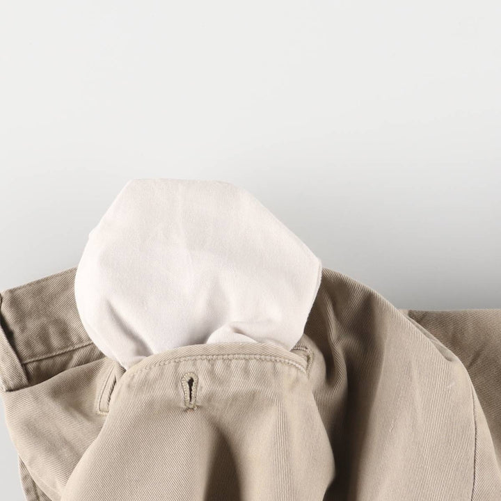 Ralph Lauren POLO by Ralph Lauren ANDREW SHORT Two-pleat chino shorts, short pants, men's size W37 cotton Beige type Vintage Second Hand