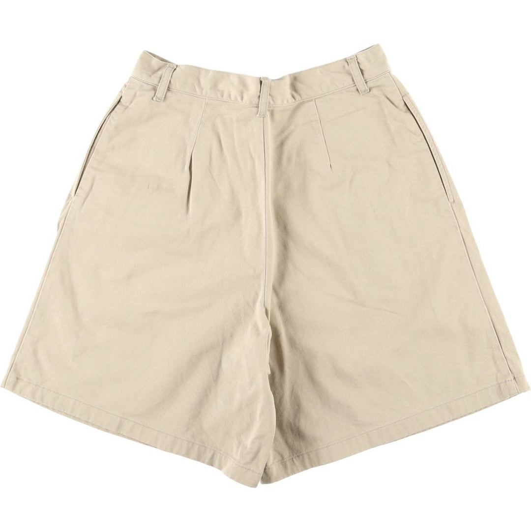 Vintage 90'S Ralph Lauren Polo Sport two-pleat chino shorts, women's size L (w28). cotton Beige type Vintage Second Hand