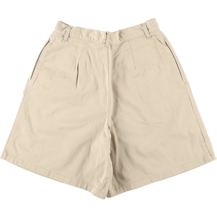 Vintage 90'S Ralph Lauren Polo Sport two-pleat chino shorts, women's size L (w28). cotton Beige type Vintage Second Hand
