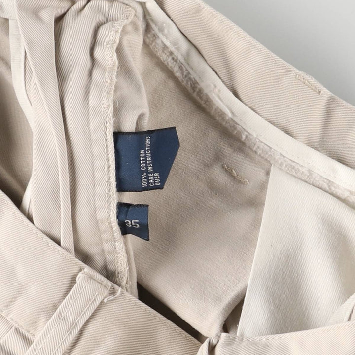 Ralph Lauren POLO by Ralph Lauren TYLER SORT Two-Pleated Chino Shorts, Men's, Size W35 cotton ivory Vintage Second Hand