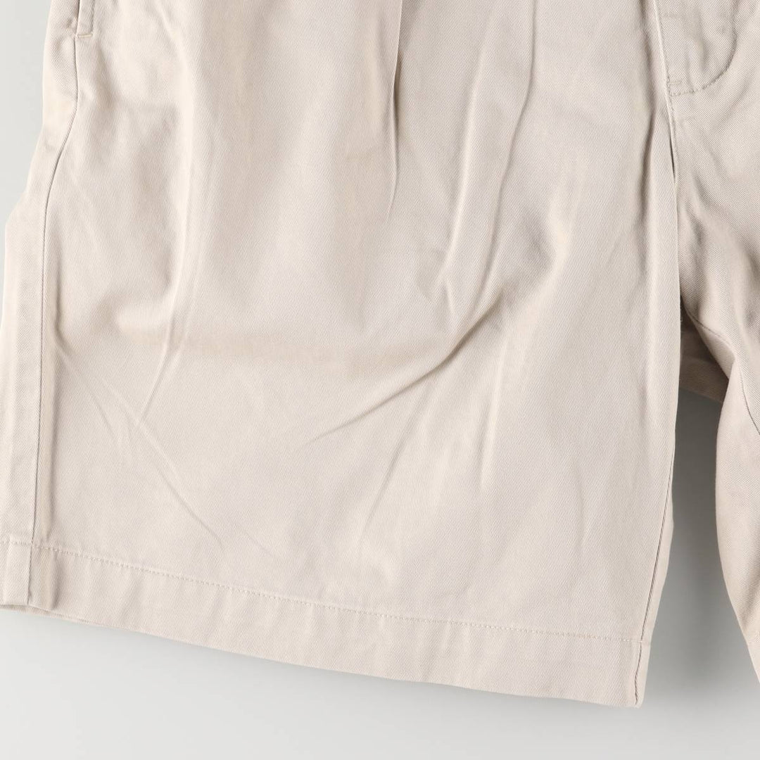 Ralph Lauren POLO by Ralph Lauren TYLER SORT Two-Pleated Chino Shorts, Men's, Size W35 cotton ivory Vintage Second Hand