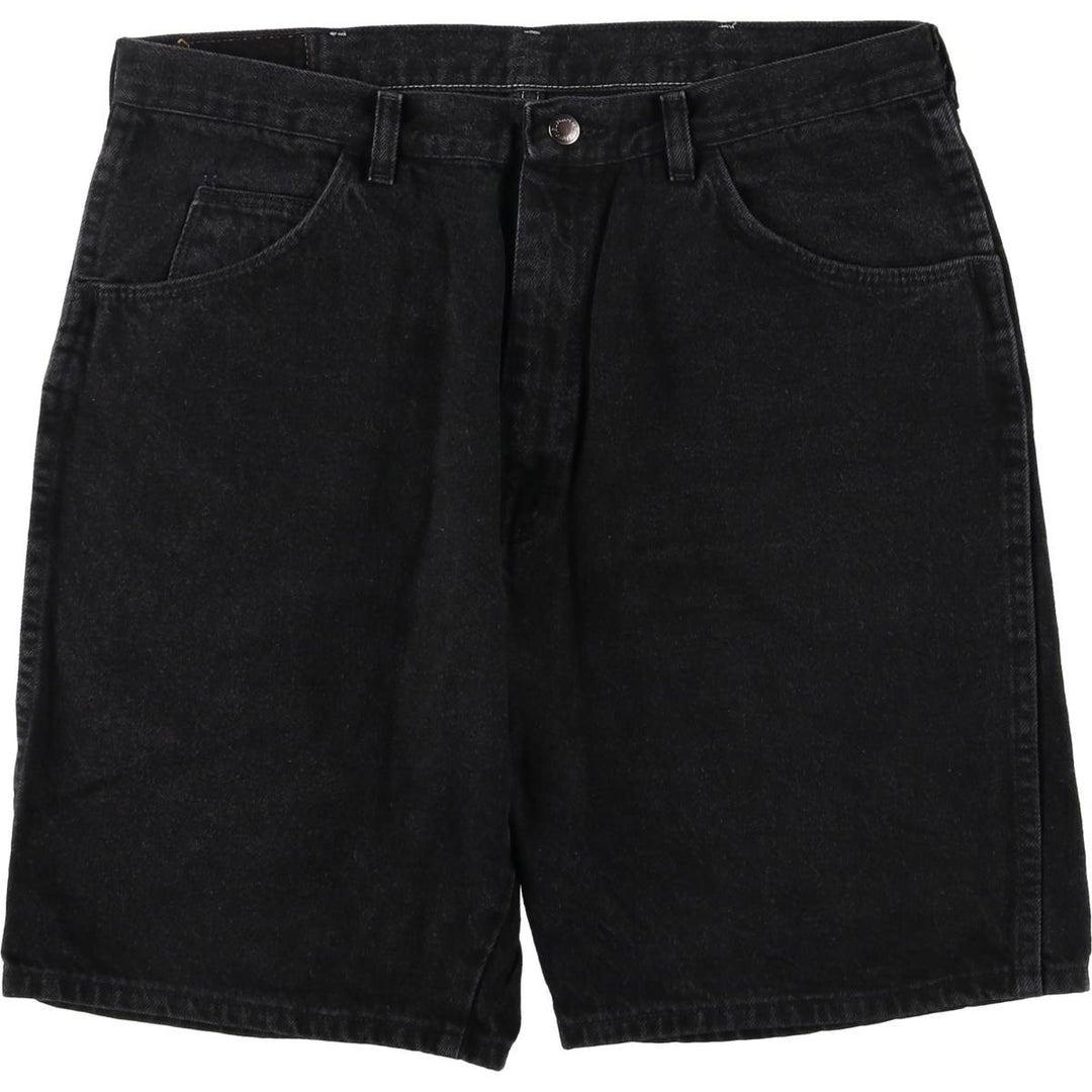Wrangler Black Denim Shorts for Men, W35 cotton black type Vintage Second Hand