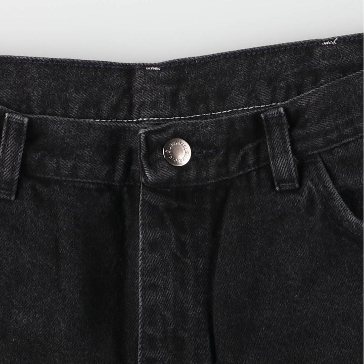 Wrangler Black Denim Shorts for Men, W35 cotton black type Vintage Second Hand