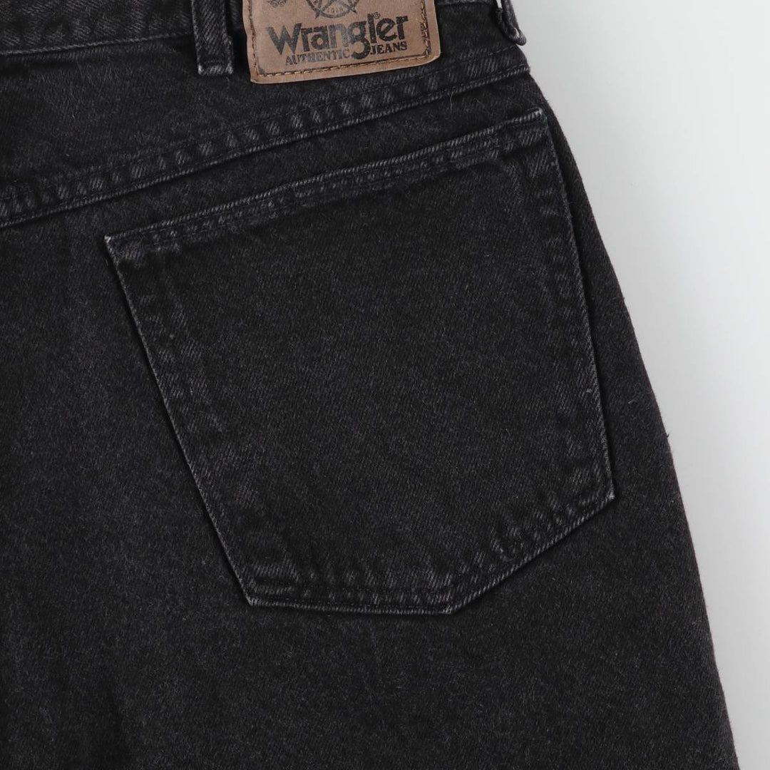 Wrangler Black Denim Shorts for Men, W35 cotton black type Vintage Second Hand