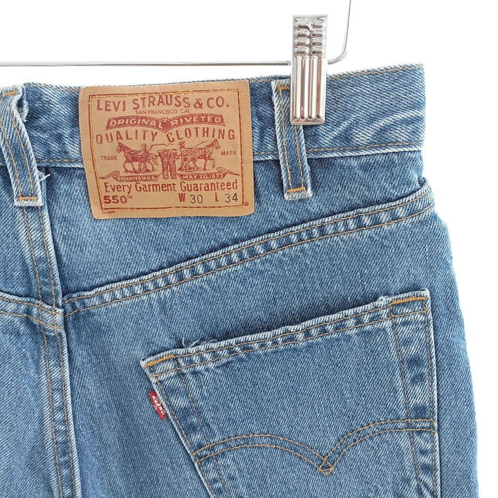 2000'S Levi's 550 Relaxed Fit Tapered Denim Pants, Made in USA, Men's Size W30 cotton blue type Vintage Second Hand