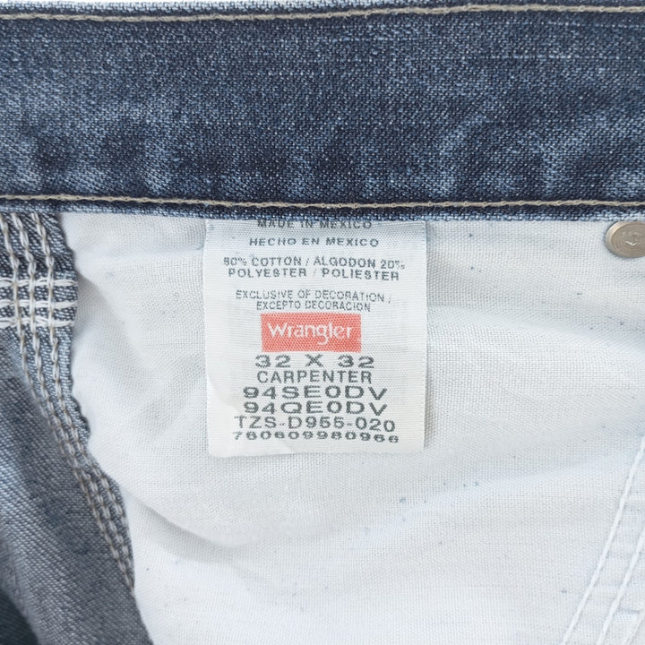 00'S Wrangler CARPENTER denim painter pants for men, equivalent to W33 cotton blue type Vintage Second Hand