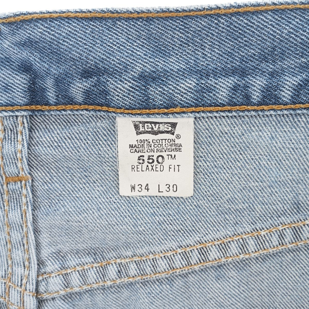 90'S Levi's 550 Relaxed Fit Tapered Denim Pants Men's W34 Vintage cotton blue type Vintage Second Hand