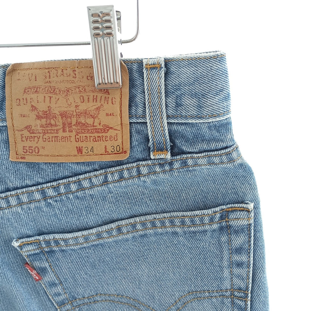 90'S Levi's 550 Relaxed Fit Tapered Denim Pants Men's W34 Vintage cotton blue type Vintage Second Hand