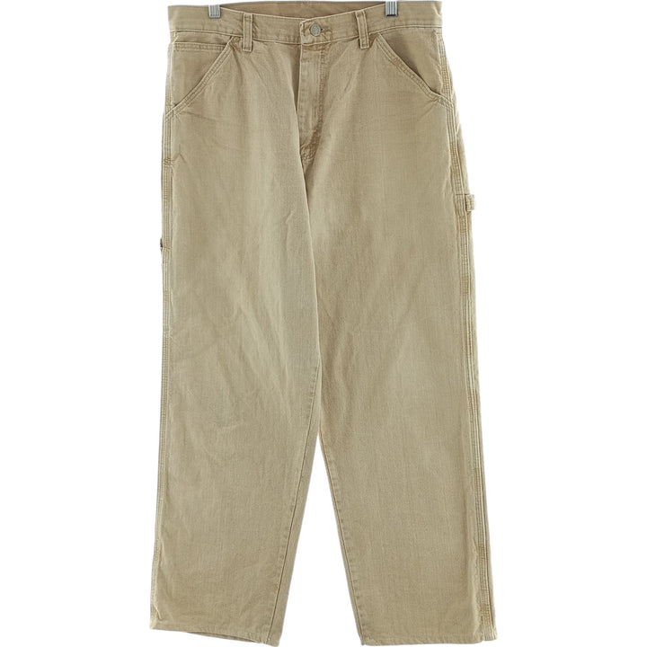 Wrangler HERO ORIGINALS Men's Denim Painter Pants, Size W33 cotton Beige type Vintage Second Hand
