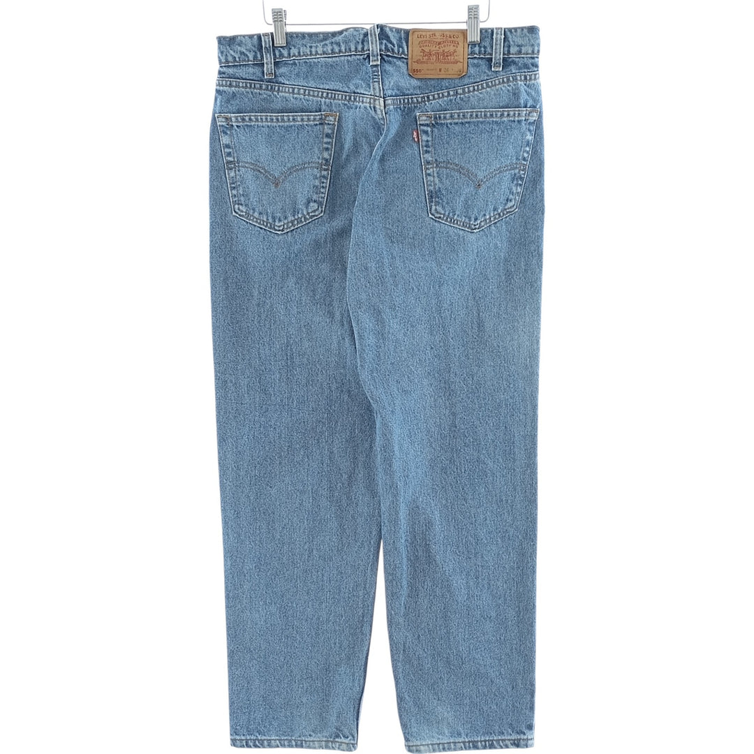 90'S Levi's 550 Relaxed Fit Tapered Denim Pants Made in USA Men's W35 Vintage cotton blue type Vintage Second Hand