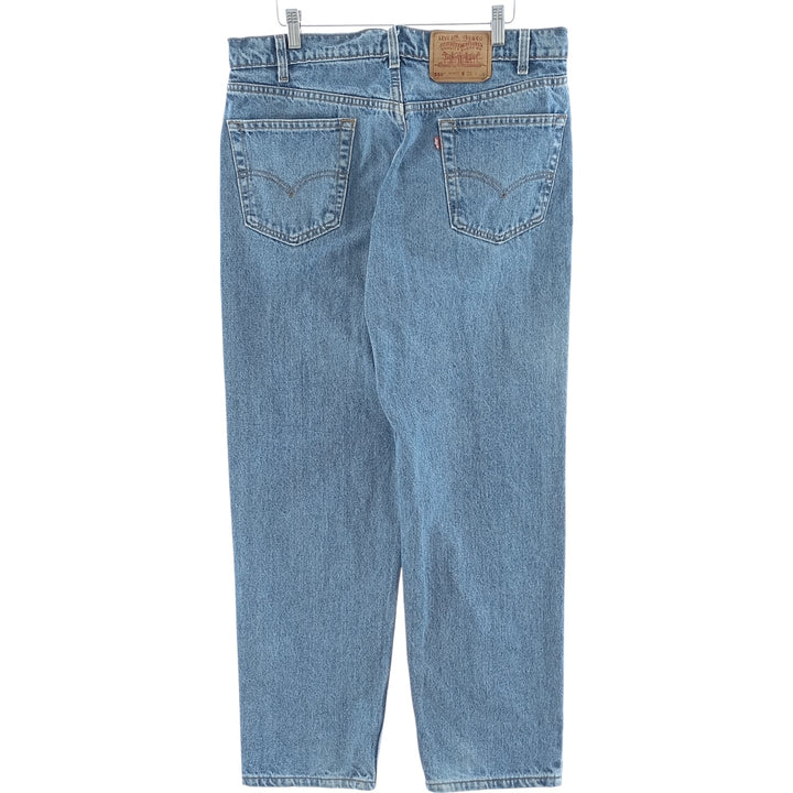 90'S Levi's 550 Relaxed Fit Tapered Denim Pants Made in USA Men's W35 Vintage cotton blue type Vintage Second Hand