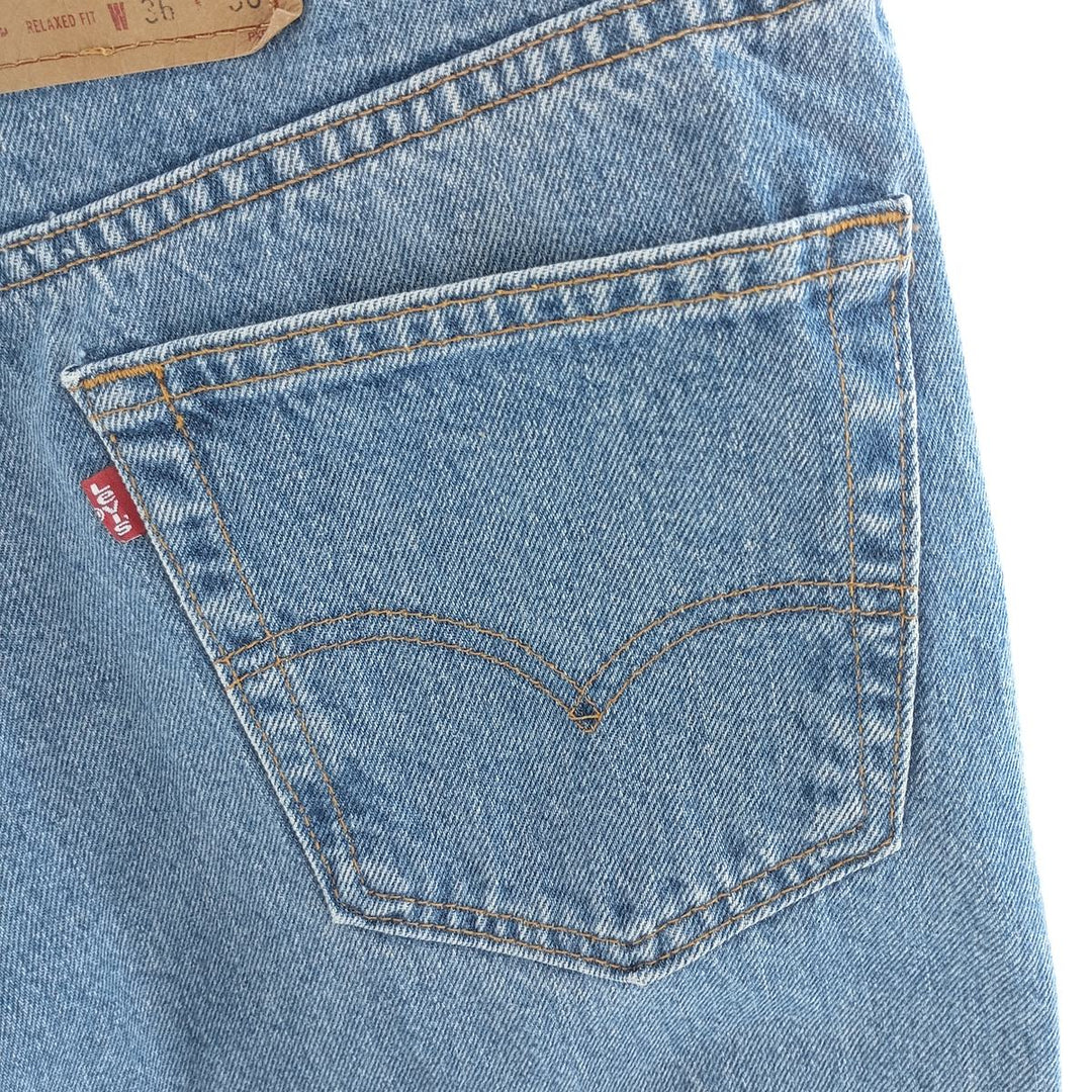 90'S Levi's 550 Relaxed Fit Tapered Denim Pants Made in USA Men's W35 Vintage cotton blue type Vintage Second Hand