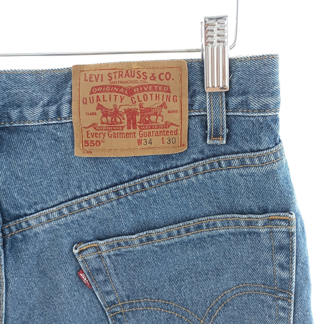 00'S Levi's 550 Relaxed Fit Tapered Denim Pants Men's W33 cotton blue type Vintage Second Hand