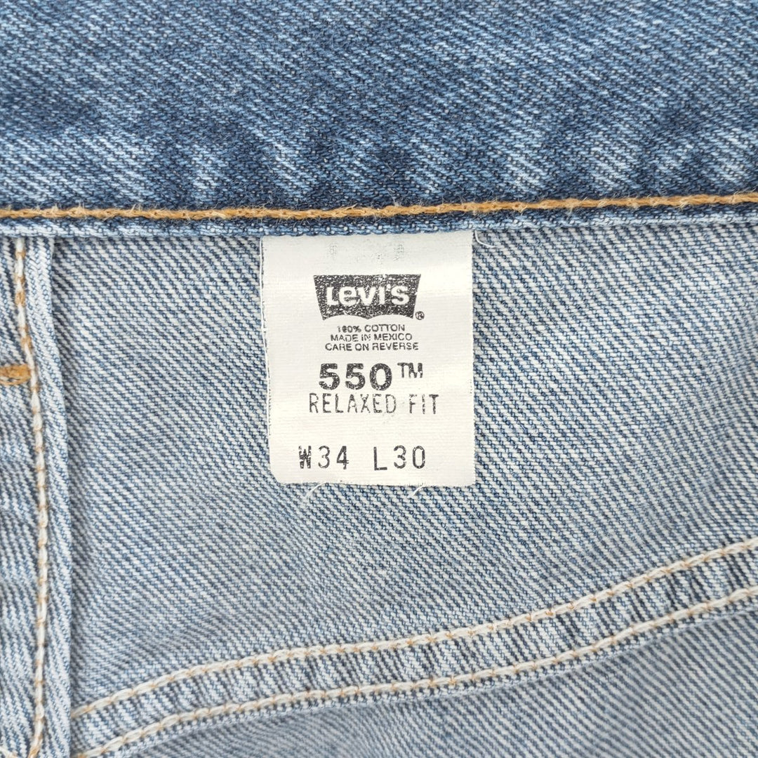 00'S Levi's 550 Relaxed Fit Tapered Denim Pants Men's W33 cotton blue type Vintage Second Hand