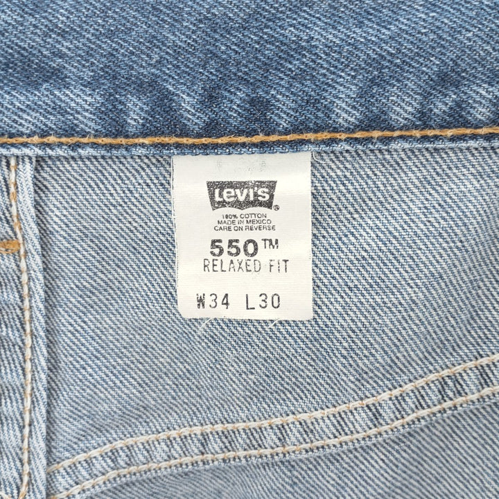 00'S Levi's 550 Relaxed Fit Tapered Denim Pants Men's W33 cotton blue type Vintage Second Hand