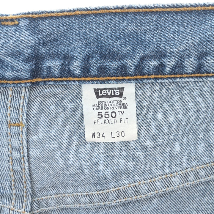 90'S Levi's 550 Relaxed Fit Tapered Denim Pants Men's W34 Vintage cotton blue type Vintage Second Hand