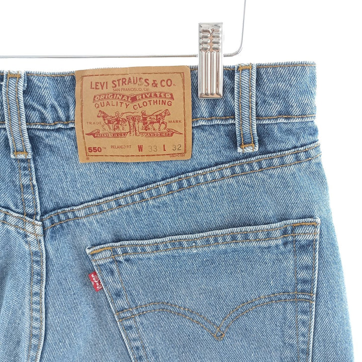 90'S Levi's 550 Relaxed Fit Tapered Denim Pants, Made in Canada, Men's, Size W32, Vintage cotton blue type Vintage Second Hand