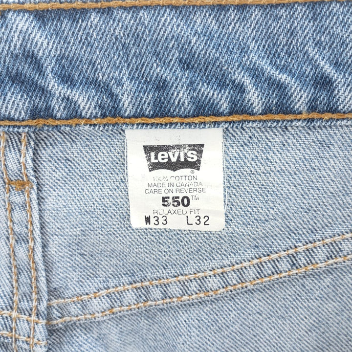 90'S Levi's 550 Relaxed Fit Tapered Denim Pants, Made in Canada, Men's, Size W32, Vintage cotton blue type Vintage Second Hand