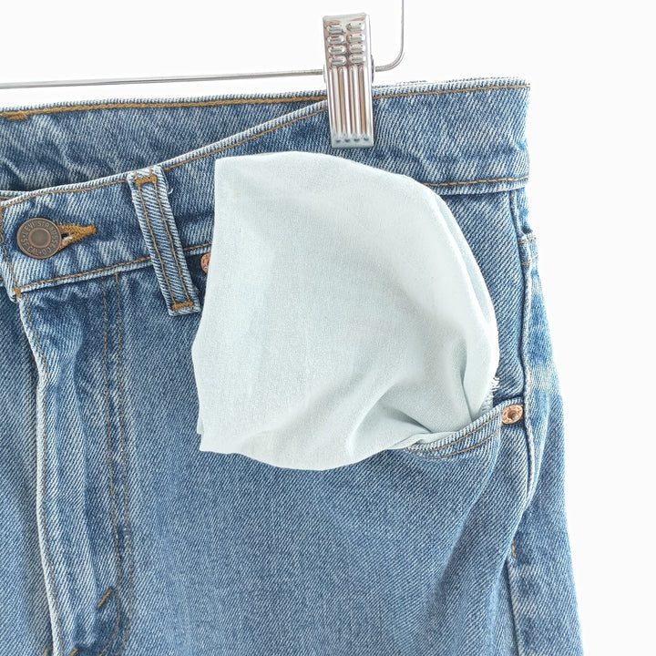 90'S Levi's 550 Relaxed Fit Tapered Denim Pants, Made in Canada, Men's, Size W32, Vintage cotton blue type Vintage Second Hand