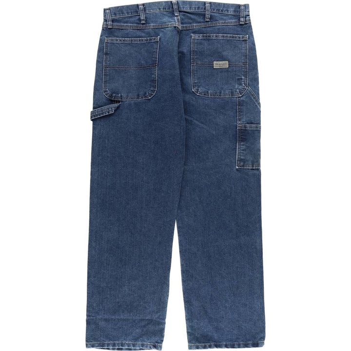 00'S Wrangler Denim Painter Pants Men's W34 cotton blue type Vintage Second Hand