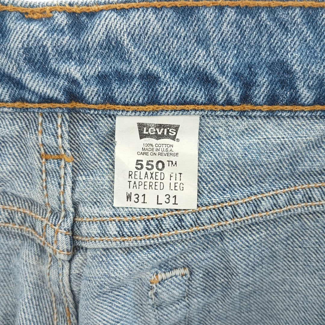 90'S Levi's 550 Relaxed Fit Tapered Leg Denim Pants, Made in USA, Men's, Size W29, Vintage cotton blue type Vintage Second Hand