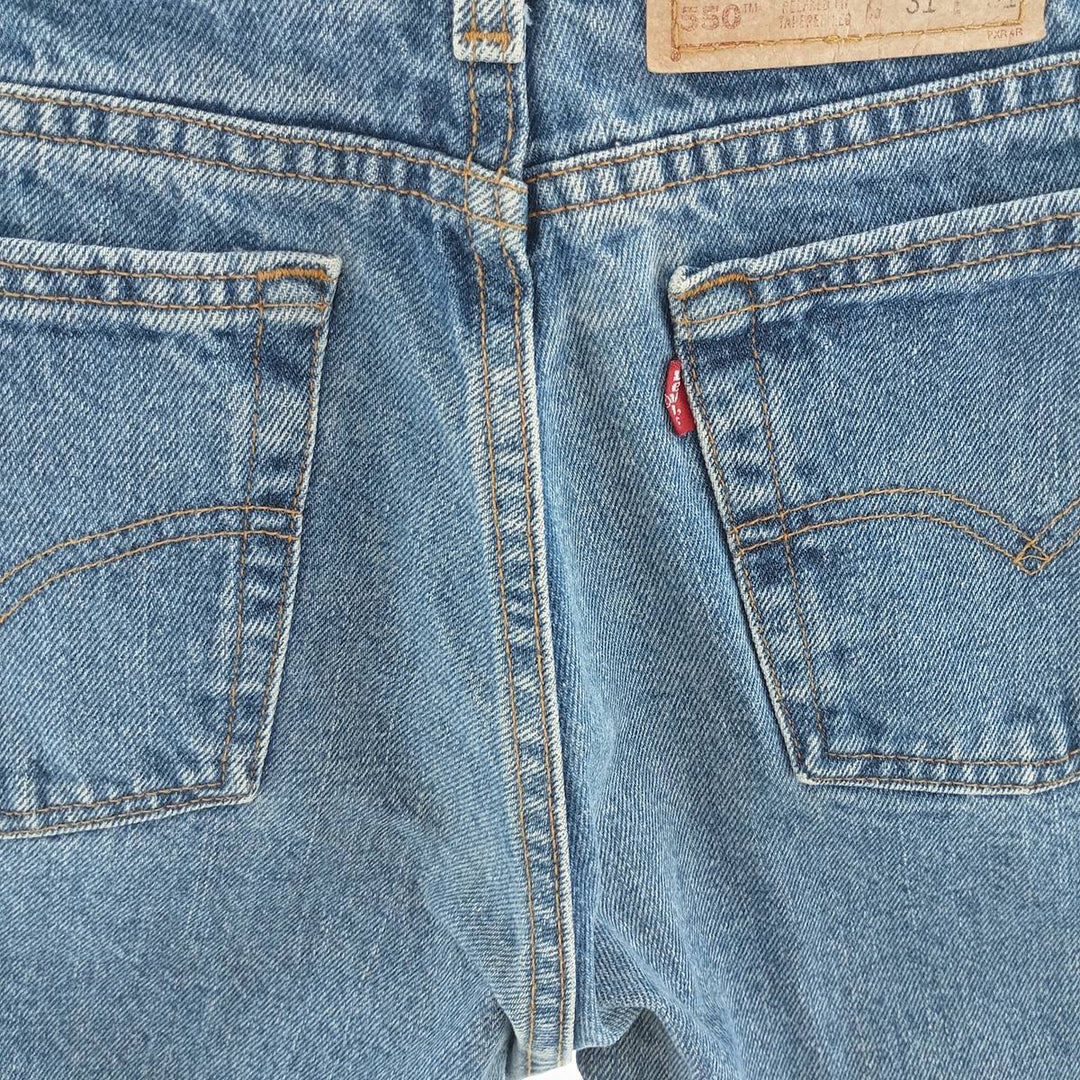 90'S Levi's 550 Relaxed Fit Tapered Leg Denim Pants, Made in USA, Men's, Size W29, Vintage cotton blue type Vintage Second Hand