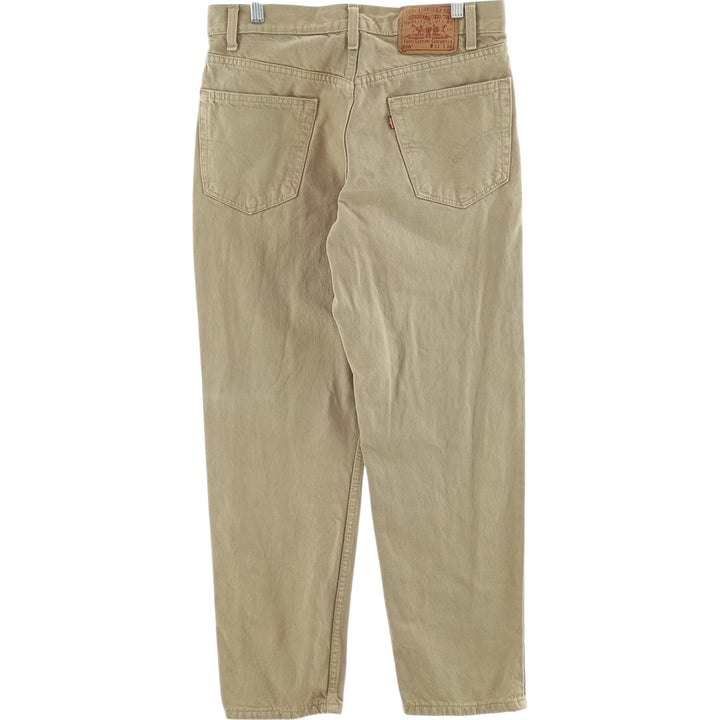 00'S Levi's 550 Relaxed Fit Tapered Denim Pants Made in USA Men's W32 cotton Beige type Vintage Second Hand