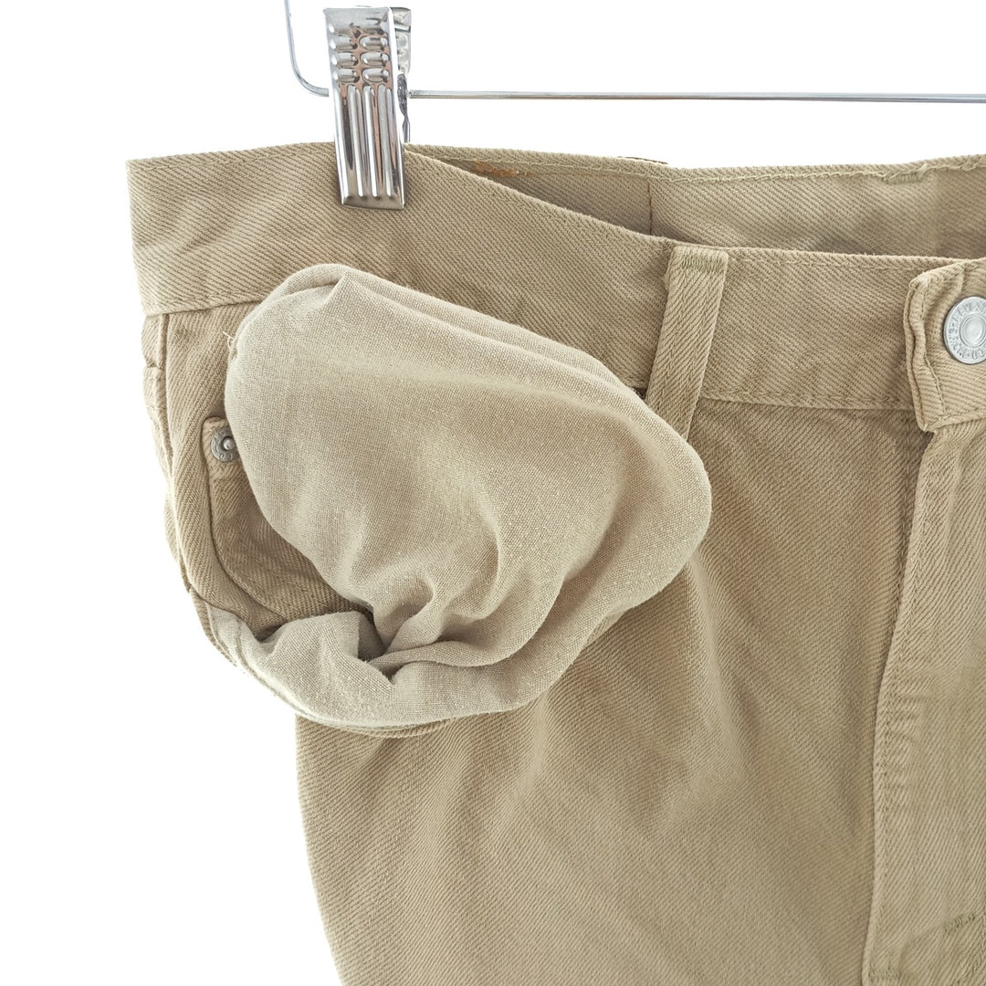 00'S Levi's 550 Relaxed Fit Tapered Denim Pants Made in USA Men's W32 cotton Beige type Vintage Second Hand