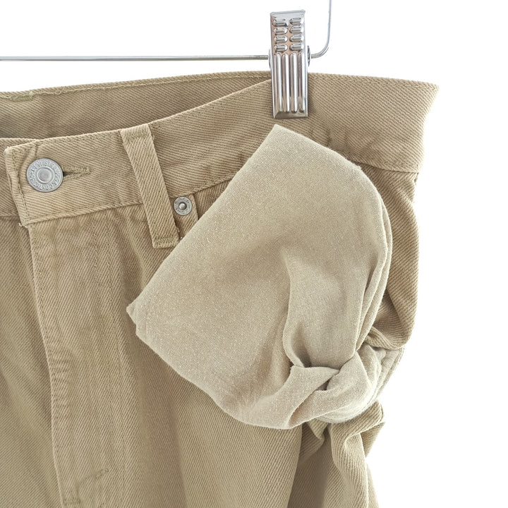 00'S Levi's 550 Relaxed Fit Tapered Denim Pants Made in USA Men's W32 cotton Beige type Vintage Second Hand