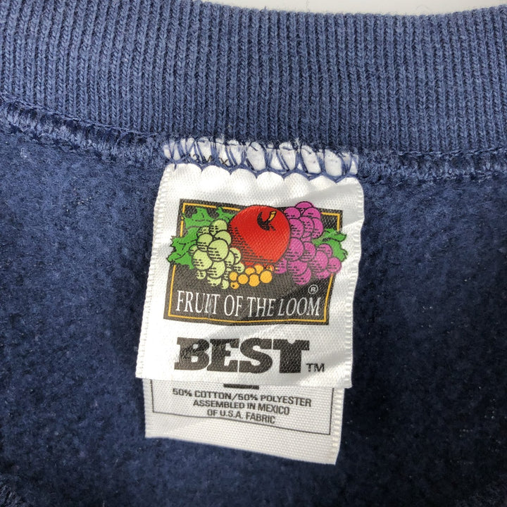 2000'S Fruit of the Loom Vest plain blank sweatshirt, men's size XL cotton navy blue type Vintage Second Hand