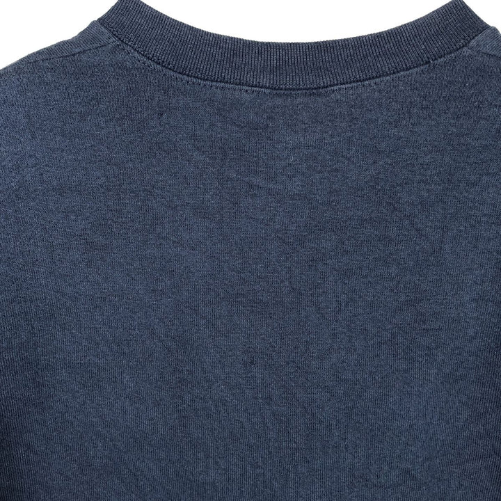 2000'S Fruit of the Loom Vest plain blank sweatshirt, men's size XL cotton navy blue type Vintage Second Hand
