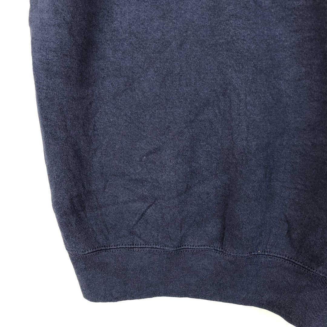 2000'S Fruit of the Loom Vest plain blank sweatshirt, men's size XL cotton navy blue type Vintage Second Hand