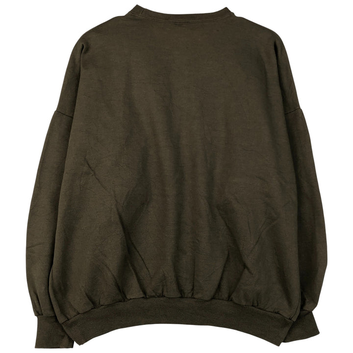 OCEANIC plain blank sweatshirt, made in Canada, men's size M cotton Khaki type Vintage Second Hand