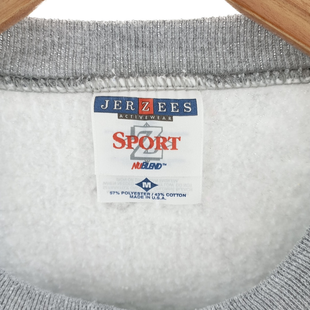 90'S Jerzees Plain Blank Sweatshirt Trainer Made in USA Men's M Vintage cotton gray type Vintage Second Hand