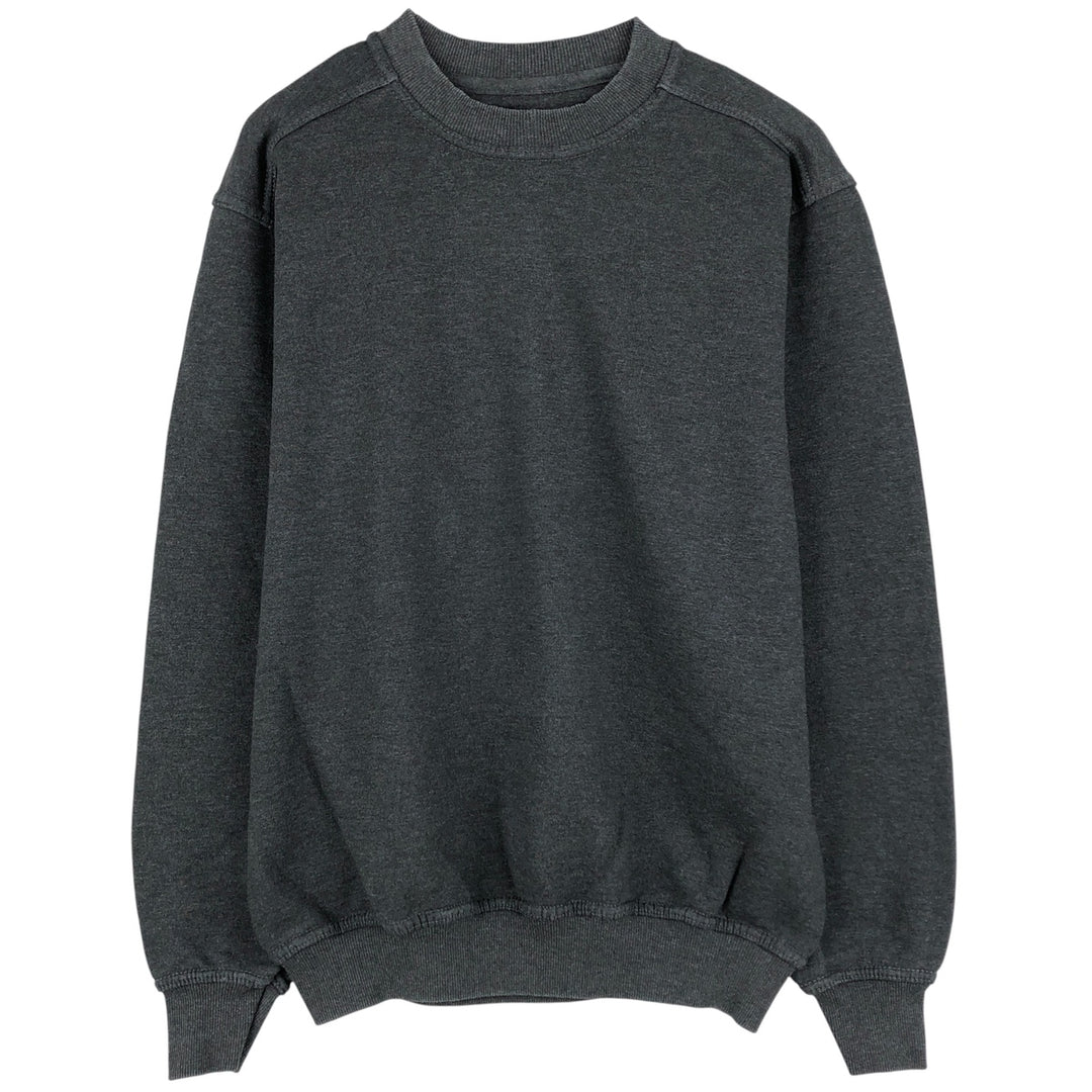 Vintage 90'S Russell PLUMA plain blank sweatshirt, size M, men's cotton Charcoal Vintage Second Hand