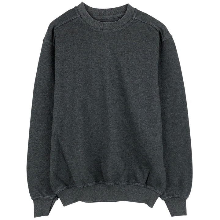 Vintage 90'S Russell PLUMA plain blank sweatshirt, size M, men's cotton Charcoal Vintage Second Hand