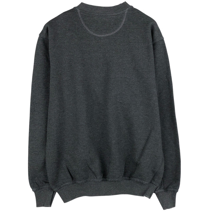 Vintage 90'S Russell PLUMA plain blank sweatshirt, size M, men's cotton Charcoal Vintage Second Hand