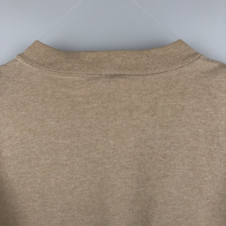 Vintage 90'S ONEITA plain blank sweatshirt, made in the USA, size M, men's. polyester Beige type Vintage Second Hand