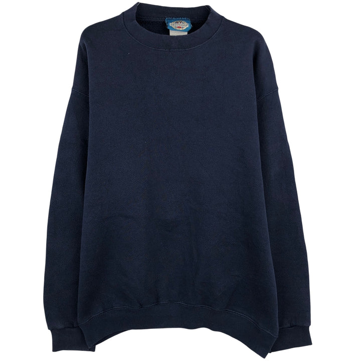 Vintage 90'S BRITTANIA plain blank sweatshirt, men's size L cotton navy blue type Vintage Second Hand