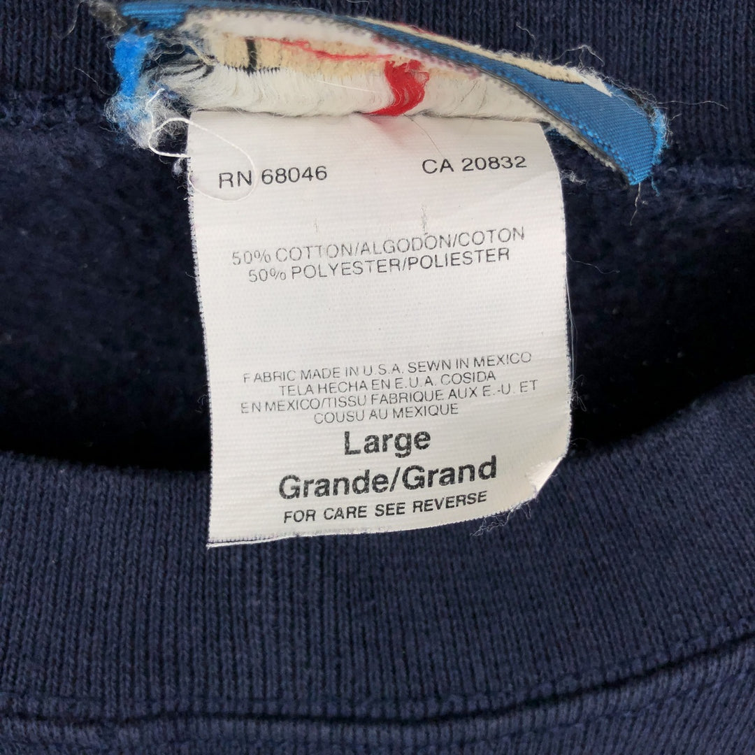 Vintage 90'S BRITTANIA plain blank sweatshirt, men's size L cotton navy blue type Vintage Second Hand