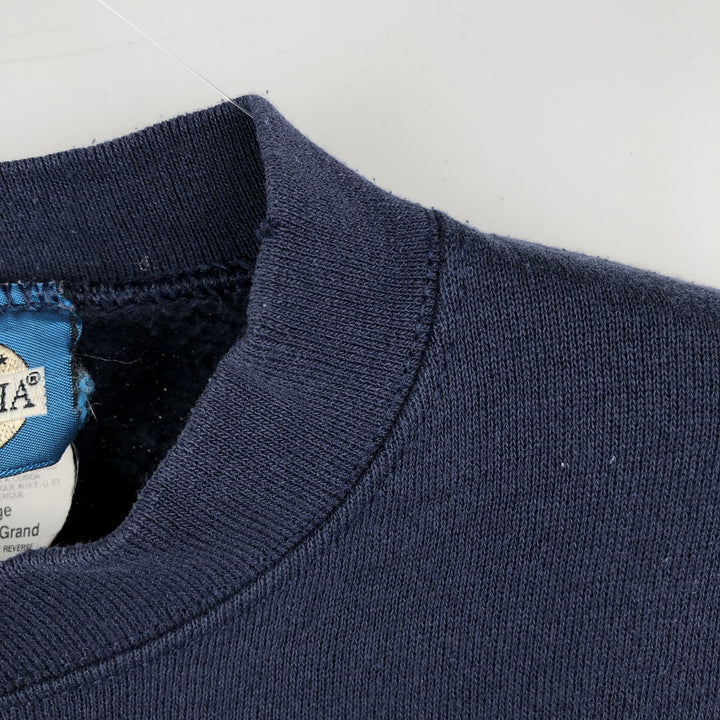 Vintage 90'S BRITTANIA plain blank sweatshirt, men's size L cotton navy blue type Vintage Second Hand