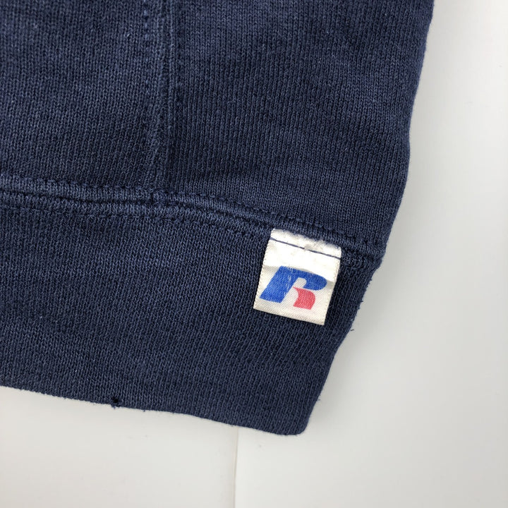 Russell Plain Blank Sweatshirt, Men's XXL cotton navy blue type Vintage Second Hand
