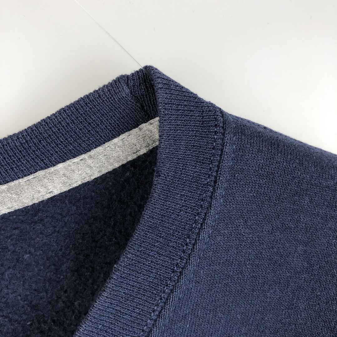 Russell Plain Blank Sweatshirt, Men's XXL cotton navy blue type Vintage Second Hand