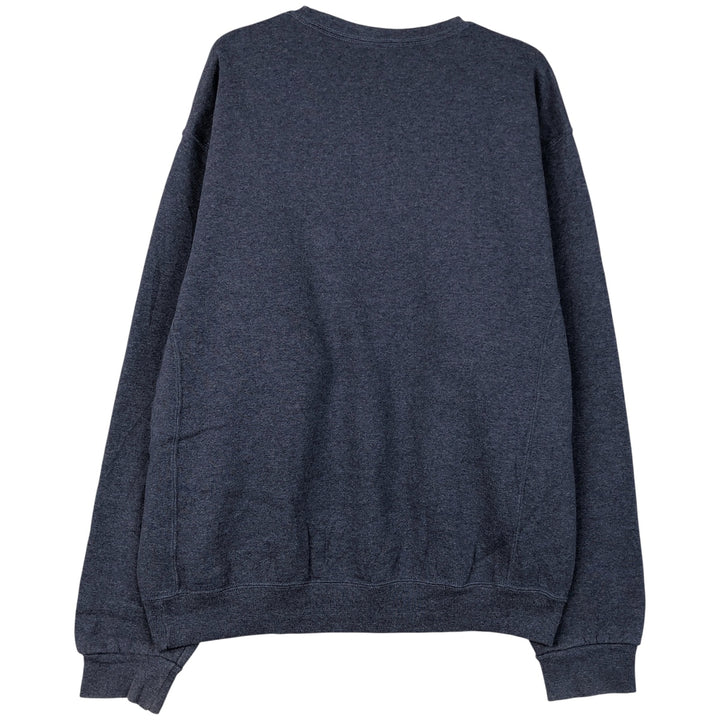 Russell Plain Blank Sweatshirt, Men's Size L cotton Purple type blue-purple Vintage Second Hand