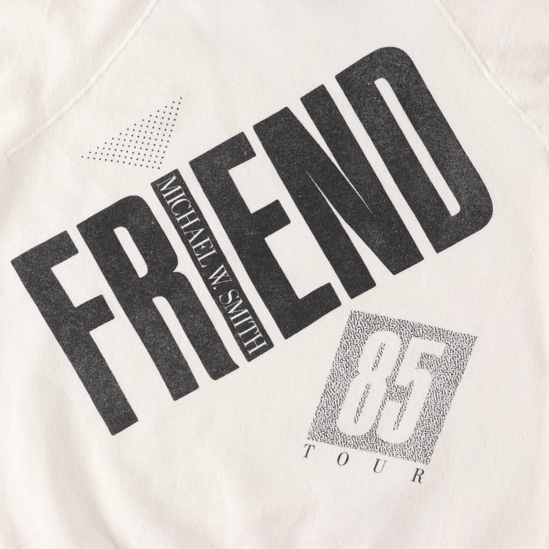 80's Tartex MICHAEL.W.SMITH Michael W Smith Band Sweatshirt Trainer Made in USA Men's M size polyester white type Vintage Second Hand