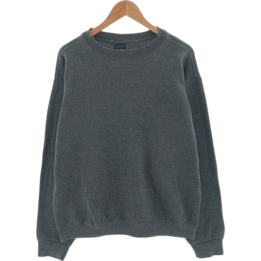 PLUMA plain blank sweatshirt, men's size L cotton Charcoal Vintage Second Hand